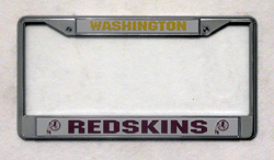 Washington Redskins Chrome License Plate Frame