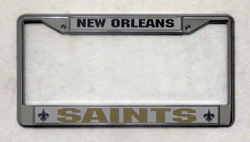 New Orleans Saints Chrome License Plate Frame