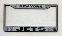 New York Jets Chrome License Plate Frame