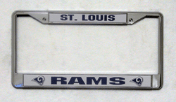 St. Louis Rams Chrome License Plate Frame