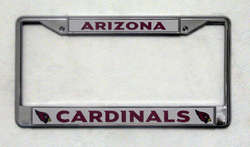 Arizona Cardinals Chrome License Plate Frame