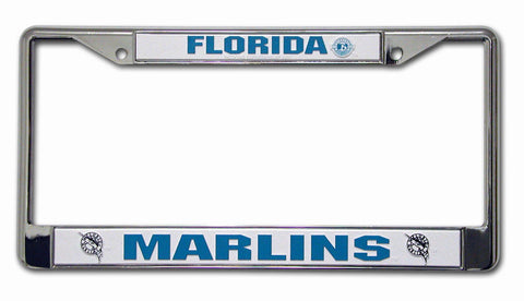 Florida Marlins Chrome License Plate Frame