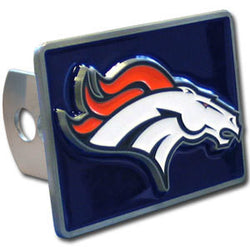 Denver Broncos Hitch Cover Class II and Class III Metal Plugs