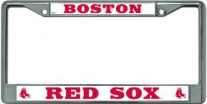 Boston Red Sox Chrome License Plate Frame