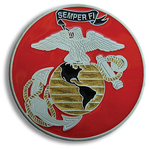 Marines Hitch Cover Red