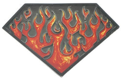 Flame Superman Shield Hitch Cover