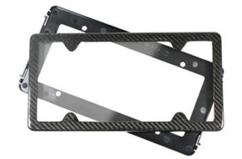 TagArmur Real Carbon Fiber License Plate Frame with Integrated Shield